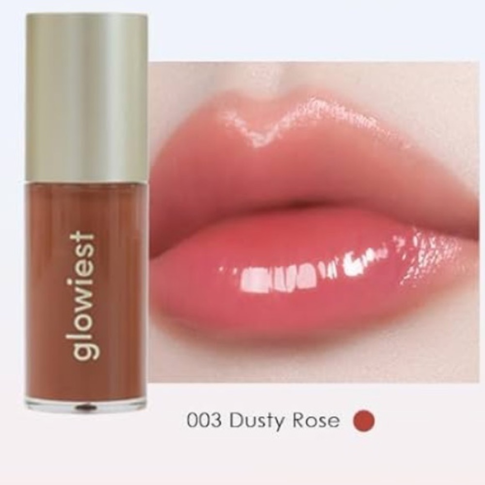 NEW glowiest Dream Glow Tinted Lip Oil 3-in-1 Formula in 003 Dusty Rose